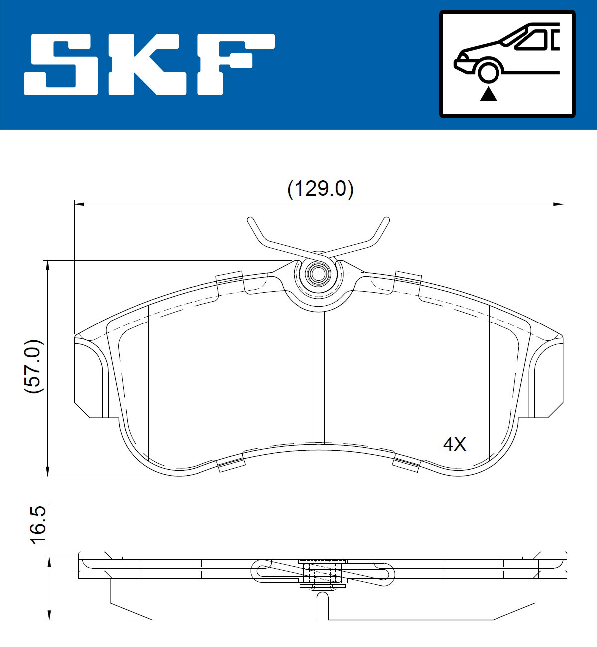 SKF VKBP 80726 Bremsbelagsatz, Scheibenbremse